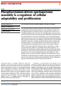 Cover page: Phosphorylation-driven epichaperome assembly is a regulator of cellular adaptability and proliferation.