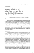 Cover page: Measuring State-Level Asian American and Pacific Islander Health Disparities: The Case of Illinois