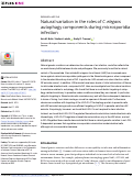 Cover page: Natural variation in the roles of C. elegans autophagy components during microsporidia infection.