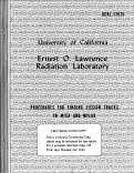 Cover page: PROCEDURES FOR FINDING FISSION TRACKS IN MICA AND MYLAR.