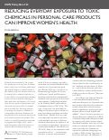 Cover page of Reducing Everyday Exposure to Toxic Chemicals in Personal Care Products Can Improve Women's Health