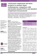 Cover page: Cell-bound complement activation products in systemic lupus erythematosus: comparison with anti-double-stranded DNA and standard complement measurements