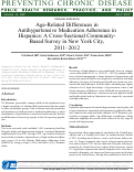 Cover page: Age-Related Differences in Antihypertensive Medication Adherence in Hispanics: A Cross-Sectional Community-Based Survey in New York City, 2011-2012.