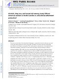 Cover page: Alcohol, drug use, and sexual risk among young African American women in North Carolina: Is educational attainment protective?