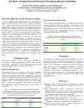 Cover page: The Role of Exploration and Forward Checking in Human Scheduling