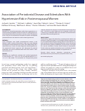 Cover page: Association of Periodontal Disease and Edentulism With Hypertension Risk in Postmenopausal Women