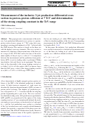 Cover page: Measurement of the inclusive 3-jet production differential cross section in proton–proton collisions at 7 TeV and determination of the strong coupling constant in the TeV range