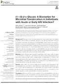 Cover page: (1→3)-β-d-Glucan: A Biomarker for Microbial Translocation in Individuals with Acute or Early HIV Infection?