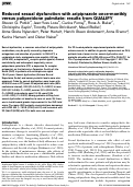 Cover page: Reduced sexual dysfunction with aripiprazole once-monthly versus paliperidone palmitate: results from QUALIFY.