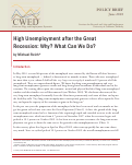 Cover page: High Unemployment After the Great Recession: Why? What Can We Do?