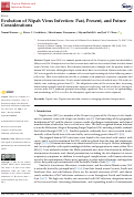 Cover page: Evolution of Nipah Virus Infection: Past, Present, and Future Considerations.