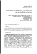 Cover page: Considerazioni fitogeografioche sulla vegetazione psammofila dei litorali italiani