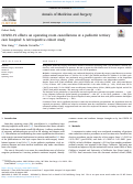 Cover page: COVID-19 effects on operating room cancellations at a pediatric tertiary care hospital: A retrospective cohort study