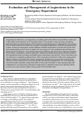 Cover page: Evaluation and Management of Angioedema in the  Emergency Department