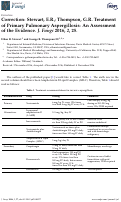 Cover page: Correction: Stewart, E.R.; Thompson, G.R. Treatment of Primary Pulmonary Aspergillosis: An Assessment of the Evidence. J. Fungi 2016, 2, 25.