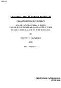 Cover page: A Dual Dutch Auction in Taipei:  The Choice of Numeraire and Auction Form in Multi-Object Auctions with Bundling