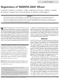 Cover page: Registration of ‘BIOINTA 2004’ Wheat