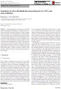 Cover page: Sensitivity of a low threshold directional detector to CNO-cycle solar neutrinos