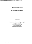 Cover page: Resource Allocation in Wireless Networks