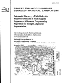 Cover page: Automatic Discovery of Sub-Molecular Sequence Domains in Multi-Aligned Sequences: A Dynamic Programming Algorithm for Multiple Alignment Segmentation