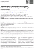 Cover page: The Subcutaneous Adipose Microenvironment as a Determinant of Body Fat Development in Polycystic Ovary Syndrome