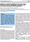 Cover page: Updates on treatment guidelines for psoriasis, atopic dermatitis (eczema), hidradenitis suppurativa, and acne/rosacea during the COVID-19 pandemic