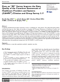 Cover page: Does an “EZ” Survey Improve the Data Quality of the Consumer Assessment of Healthcare Providers and Systems (CAHPS®) Clinician and Group Survey 3.1?