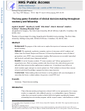 Cover page: The long game: Evolution of clinical decision making throughout residency and fellowship