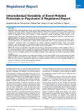 Cover page of Intraindividual Variability of Event-Related Potentials in Psychosis: A Registered Report.