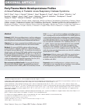 Cover page: Early Plasma Matrix Metalloproteinase Profiles. A Novel Pathway in Pediatric Acute Respiratory Distress Syndrome.