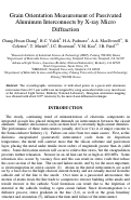 Cover page: Grain orientation measurement of passivated aluminum interconnects by x-ray micro 
diffraction