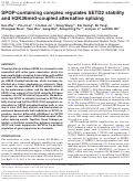 Cover page: SPOP-containing complex regulates SETD2 stability and H3K36me3-coupled alternative splicing