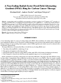 Cover page: A Non-Scaling Radial-Sector Fixed Field Alternating Gradient (FFAG) Ring for Carbon Cancer 
Therapy