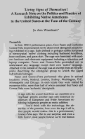 Cover page: <em>Living Signs of Themselves</em>: A Research Note on the Politics and Practice of Exhibiting Native Americans in the United States at the Turn of the Century