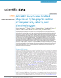 Cover page: GO-SHIP Easy Ocean: Gridded ship-based hydrographic section of temperature, salinity, and dissolved oxygen.