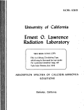 Cover page: ABSORPTION SPECTRA OF CALCIUM-AMMONIA SOLUTIONS