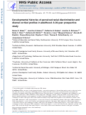 Cover page: Developmental histories of perceived racial discrimination and diurnal cortisol profiles in adulthood: A 20-year prospective study