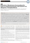 Cover page: Potential of Membranes Surrounding the Fetus as Immunoprotective Cell-Carriers for Allogeneic Transplantations