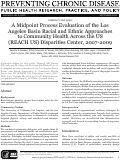 Cover page: A midpoint process evaluation of the Los Angeles Basin Racial and Ethnic Approaches to Community Health Across the US (REACH US) Disparities Center, 2007-2009.
