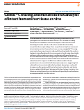 Cover page: Global 13C tracing and metabolic flux analysis of intact human liver tissue ex vivo.