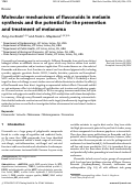 Cover page: Molecular mechanisms of flavonoids in melanin synthesis and the potential for the prevention and treatment of melanoma.