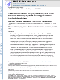 Cover page: Artificial neural networks analysis predicts long-term fistula function in hemodialysis patients following percutaneous transluminal angioplasty.