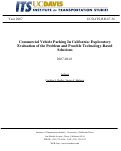 Cover page: Commercial Vehicle Parking In California: Exploratory Evaluation of the Problem and Possible Technology-Based Solutions