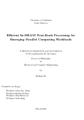 Cover page of Efficient In-DRAM Near-Bank Processing for Emerging Parallel Computing Workloads