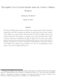 Cover page: The Implied Cost of Carbon Dioxide under the Cash for Clunkers