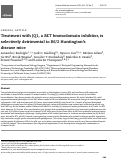 Cover page: Treatment with JQ1, a BET bromodomain inhibitor, is selectively detrimental to R6/2 Huntington's disease mice.