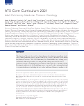 Cover page: ATS Core Curriculum 2021. Adult Pulmonary Medicine: Thoracic Oncology.