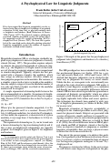 Cover page: A Psychophysical Law for Linguistic Judgments