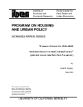 Cover page: Housing Policy in the United States