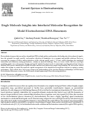 Cover page: Single molecule insights into interfacial molecular recognition for model electrochemical DNA biosensors